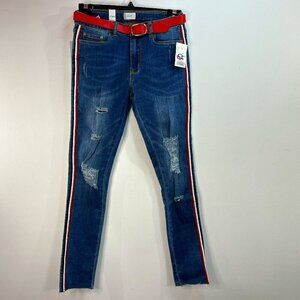 Grunt Girl's Blue Faith Pant Destroyed Jegging Jeans - Size 27  / 14 Years - NWT